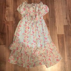 Strapless Floral Sundress
